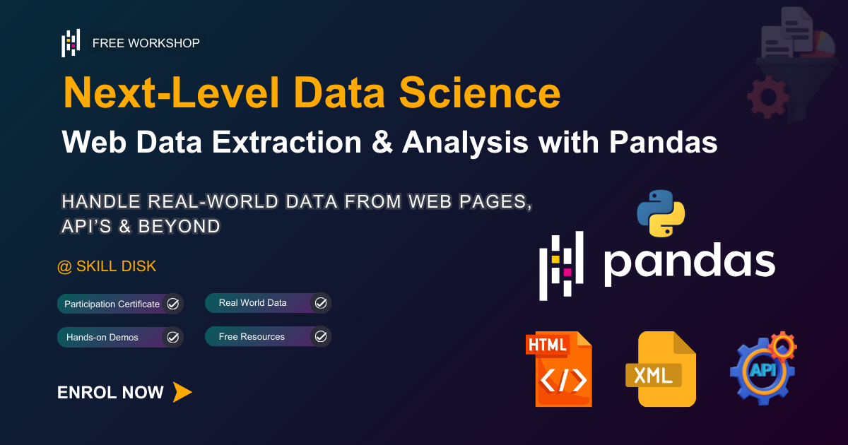 Next-Level Data Science: Web Data Extraction & Analysis with Pandas - skill disk