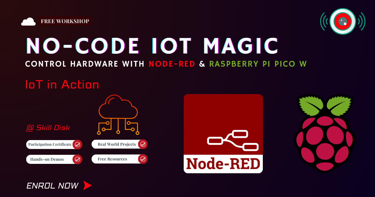 No-Code IoT Magic: Control Hardware with Node-RED & Raspberry Pi Pico W - skill disk